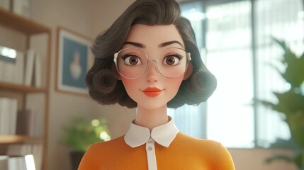 Wall Mural - The 3D Office Lady