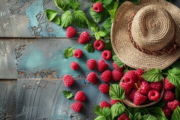 Beautiful background with coriander leaves raspber  102 strawberry, fruit, food, berry, red, fresh, strawberries, dessert, sweet, ripe, healthy, green, summer, diet, raspberry, organic, delicious, clo