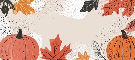 Sticker - Pumpkins, berries, leaves and fruits decorate these vertical social media backgrounds.