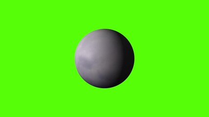 Wall Mural - planet with rotation on green screen background
