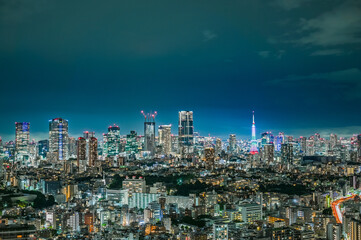 日本の首都東京の夜景