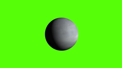 Wall Mural - planet with gas material on green screen background.