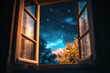 © adince - Starry Night Sky Through an Open Window Vast and Clear