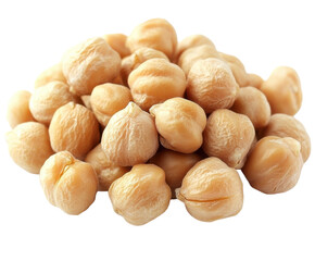 Wall Mural - Pile of dry chickpeas isolated on white background. PNG transparent.