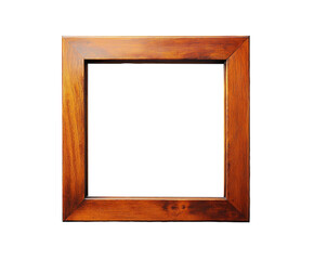 Wall Mural - wooden picture frame isolated on white background. png transparent.