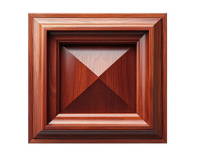 Wall Mural - wooden picture frame isolated on white background. png transparent.