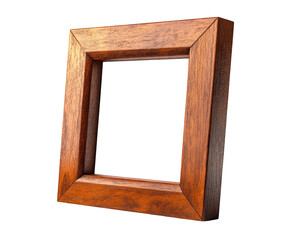 Wall Mural - wooden picture frame isolated on white background. png transparent.