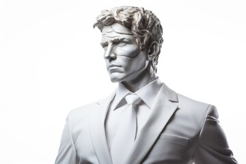 Poster - Greek sculpture business suit portrait statue adult.