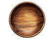 © Asier - Empty wooden bowl isolated on white background. PNG transparent.