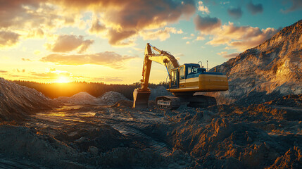 Excavator Sunset.