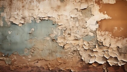 vintage wall with rough cracked paint old fresco texture background