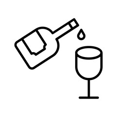 Canvas Print - Wine Pouring Vector Icon