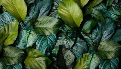 Wall Mural - tropical leaf fabric background