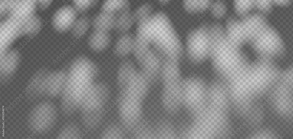 Abstract shadow overlay from foliage on a transparent background. Stock ...