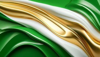 Canvas Print - flowing green gold white layers with soft focus effects for st patrick s day ambiance