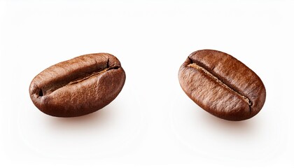 Wall Mural - different angle of individual coffee bean isolated