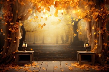 Poster - Backdrops Autumn backdrop autumn yellow.