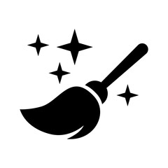 Sticker - Cleaning broom icon vector design.