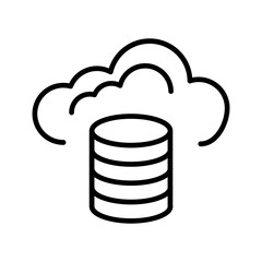 Sticker - Cloud Database Vector Icon