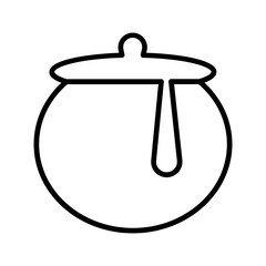 Sticker - Honey Pot Vector Icon