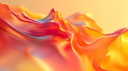 Wall Mural - fluid moving animated blobby gradients, flowing orange,red, yellow