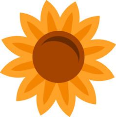 Wall Mural - Sunflower icon. Flat style. Flower symbol.