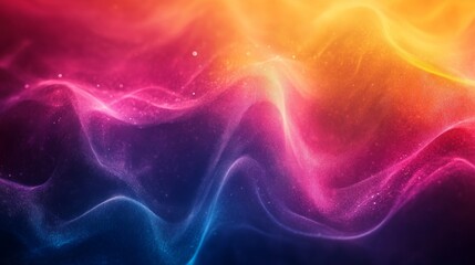 Wall Mural - abstract background, 3d, pink purple smoke, fog, transparent wave, glow on black background, gradien