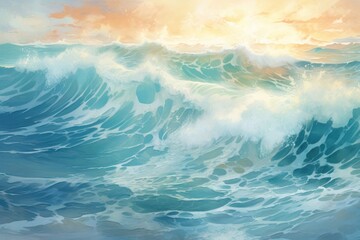 Sticker - Ocean backgrounds outdoors painting.