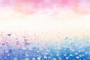 Wall Mural - Spring field of flowers landscapes backgrounds outdoors nature.