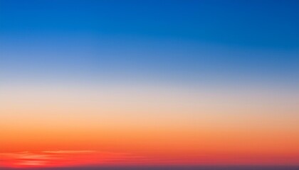 Canvas Print - red blue gradient of clear cloudless sky during sunrise