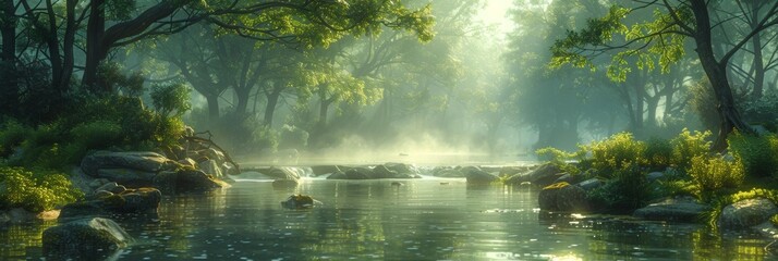 Wall Mural - Peaceful Forest Stream