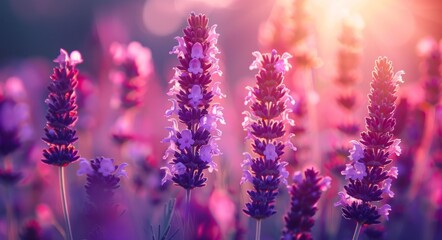 Canvas Print - Lavender Flowers in Field