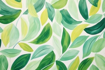 Sticker - Green leaves shape backgrounds abstract pattern.