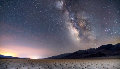 Poster - badwater basin under the milky way galaxy