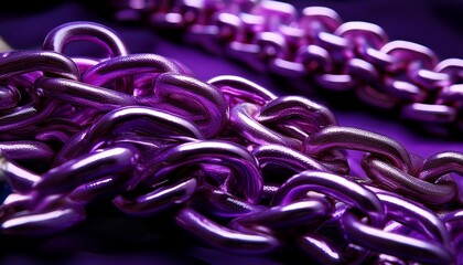 Sticker - purple chains lay in waves on a dark background