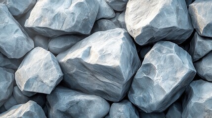 Sticker - A pile of gray rocks with a few small ones in the middle