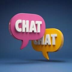 Poster - 3D Chat icon poster