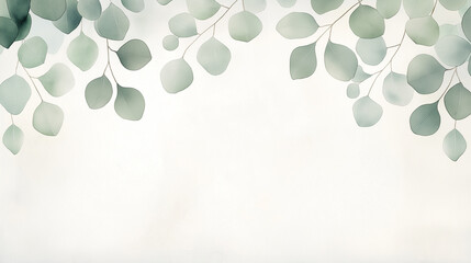 Wall Mural - A leafy green background with a leafy green branch