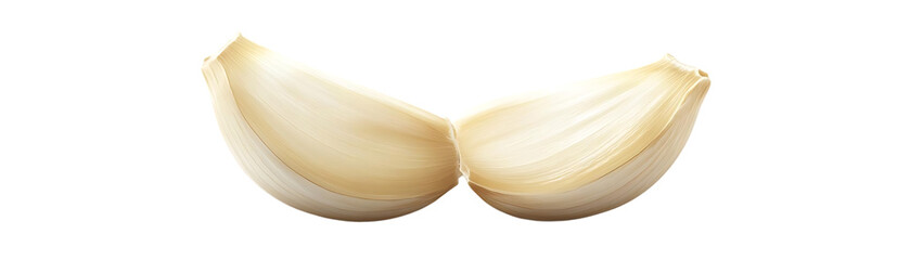 Sticker - Garlic Cloves Isolated on a Transparent Background, Ready to Add Flavor to Your Dishes