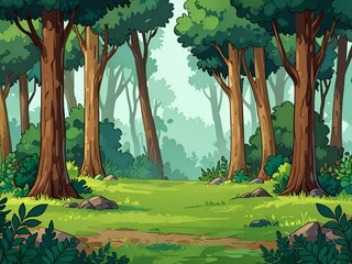 Serene Forest Illustration