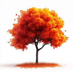 Canvas Print - Autumn Tree Isolated