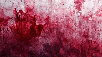 Blood Splatter Texture, Grunge Red Blood Splashes on White Background, Abstract Crimson Horror Background