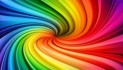 Wall Mural - abstract rainbow swirl background with vibrant and dynamic colors