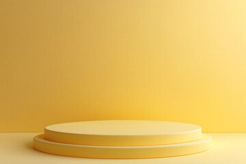 Pastel Yellow Podium for Product Presentation, Background