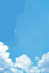 Wall Mural - Fluffy clouds in a blue sky