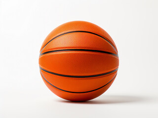 Wall Mural - Orange basketball ball set against a white background