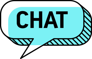 Fototapete - Memphis speech bubble and chat message cloud with text, vector template. Message bubble frame in Memphis style in cartoon thin line art for chat conversation and speak or speech emotion expressions