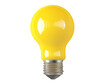 © PROSTOCK - a yellow light bulb on a white background