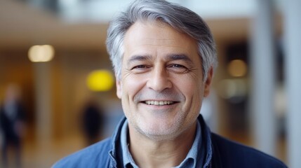 Smiling Senior Businessman Portrait at Office