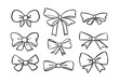 © aksol - Bows, doodle, sketch, monochrome sketch, hand drawn vector